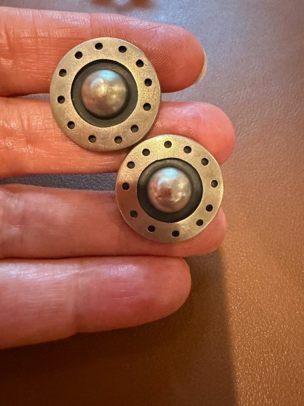 Vintage silver tone cufflinks